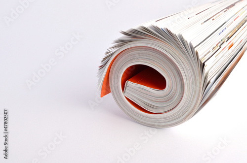 Zeitschriftenrolle mit Textfreiraum