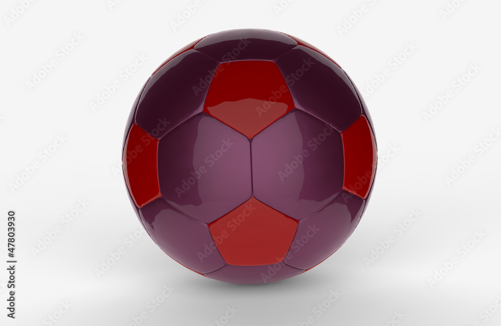 purple football 3D on white background purple football 3D on white background