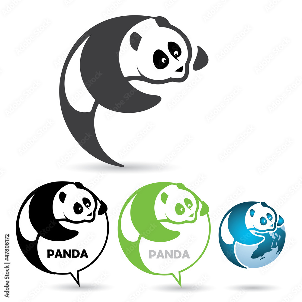 Obraz premium Panda badge