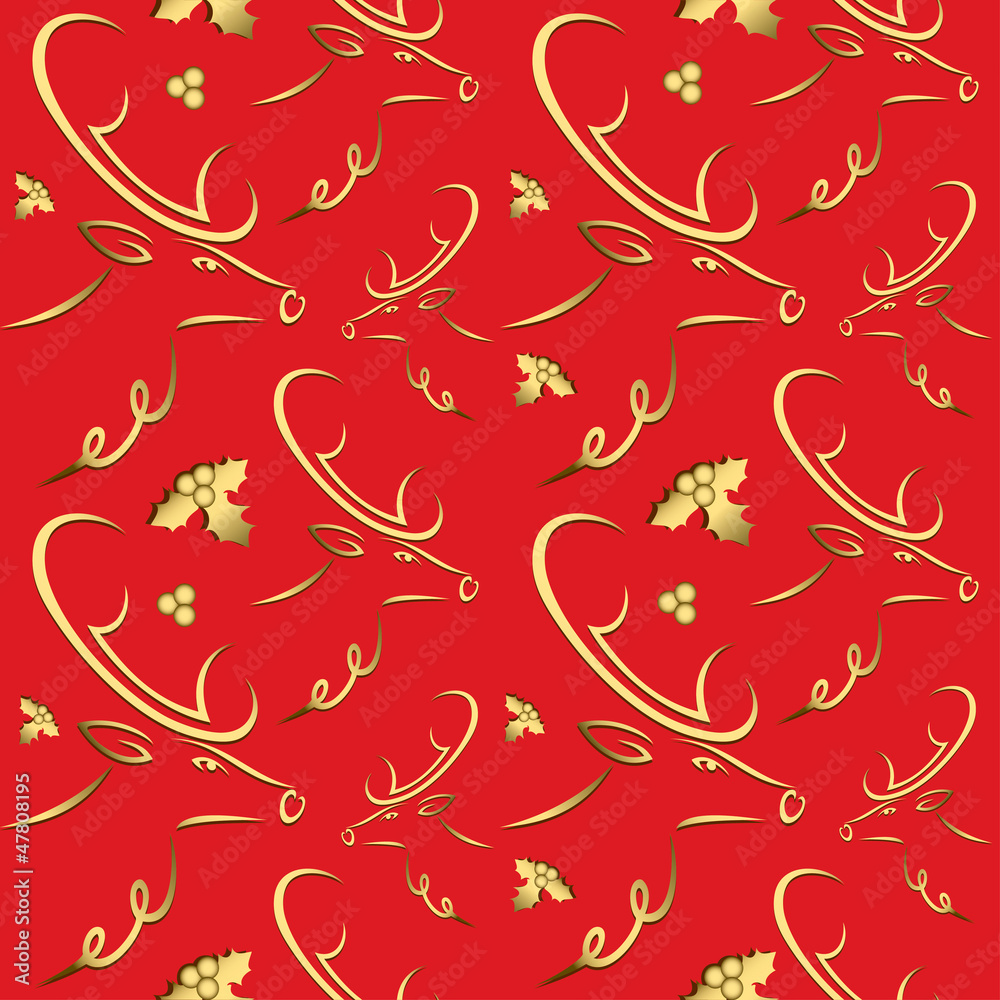 Seamless pattern with reindeers Seamless pattern with reindeers