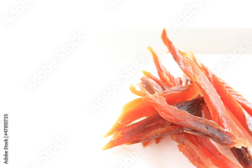 japanese food, dried salmon fish fro nibblies image photo