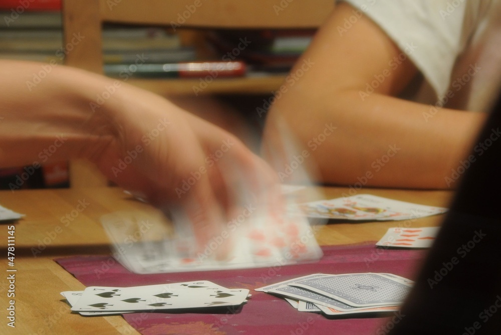 Fototapeta premium Beim Kartenspiel