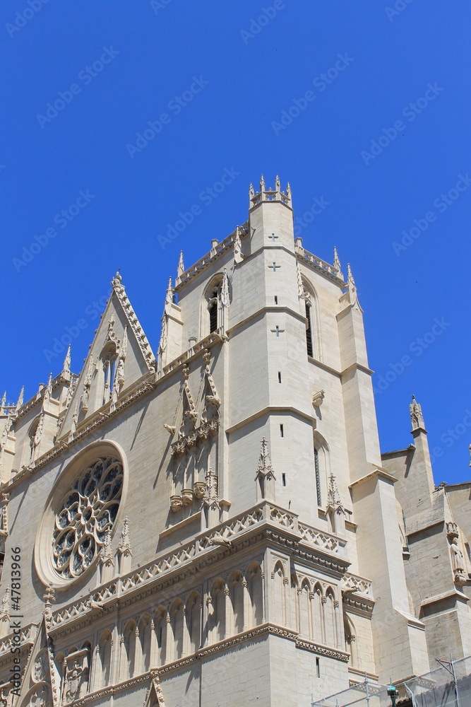 Détail de la cathédrale Saint Jean à Lyon