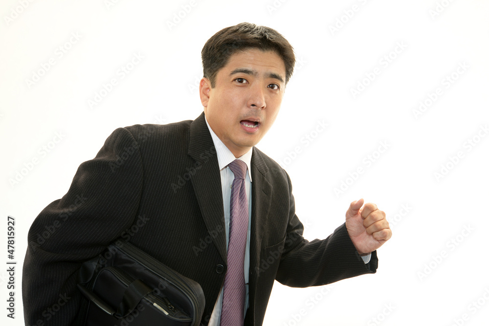 遅刻するビジネスマン