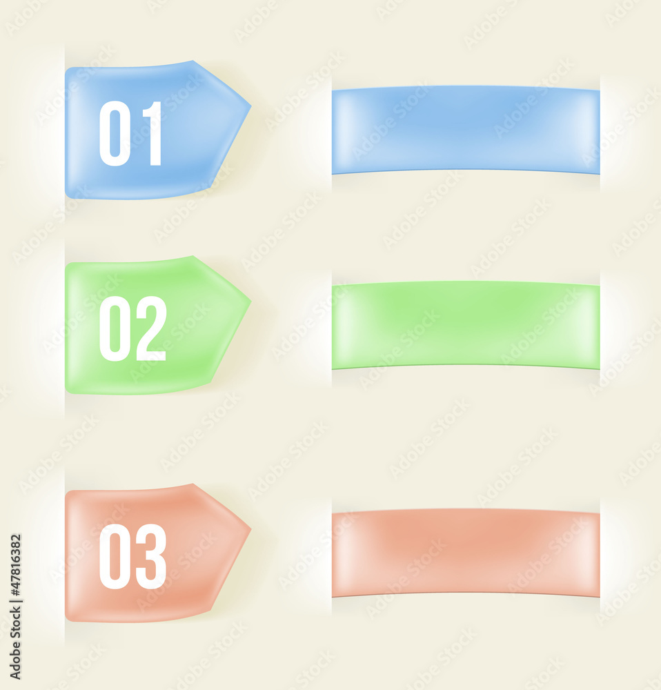 3d arrow numbers and place for your text. 3d arrow numbers and place for your text.