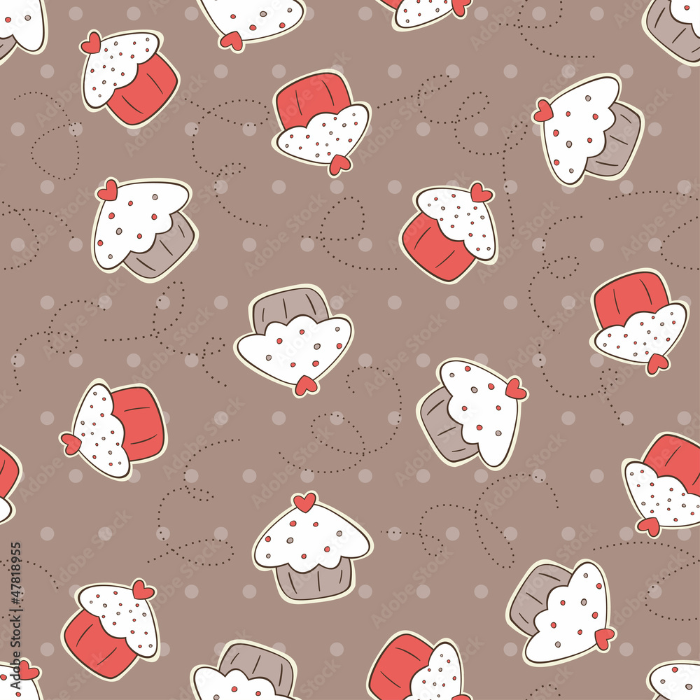 Seamless pattern with cakes Seamless pattern with cakes