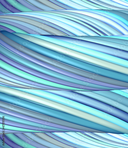 3d render blue purple organic wave pattern
