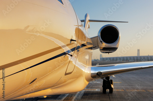 Beautiful shape of a private jet photo