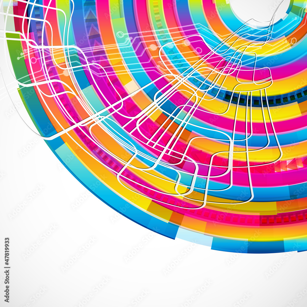 Obraz premium Abstract digital circles background