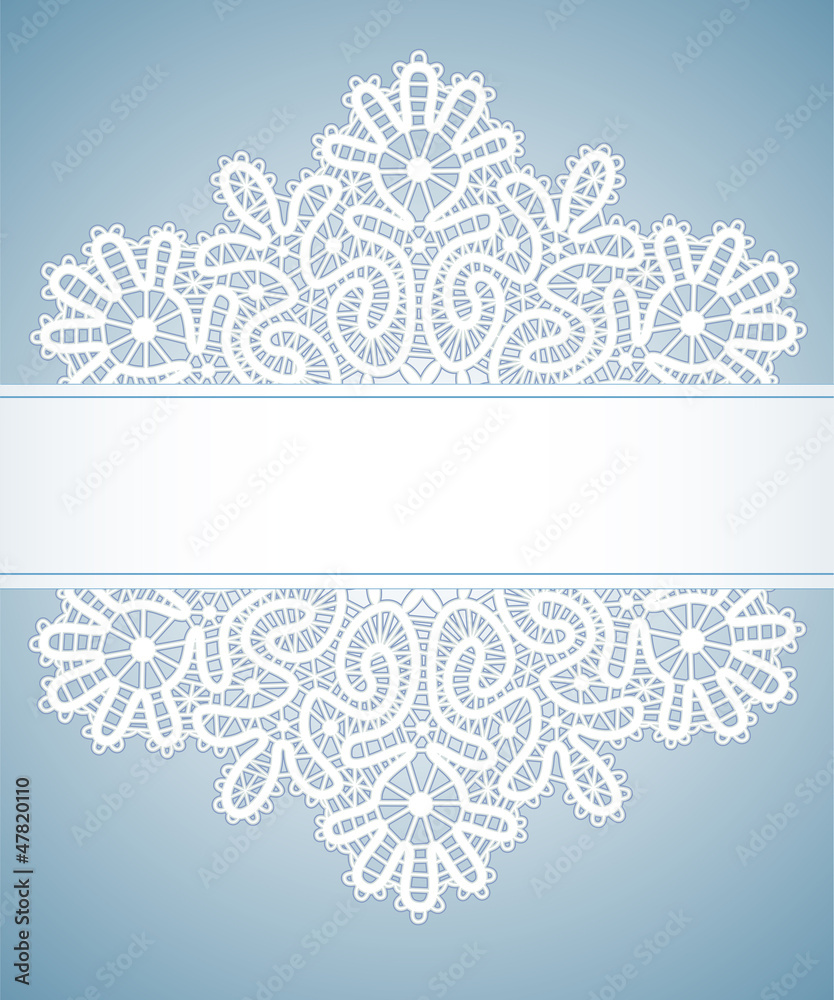 Card  with  stylized  Christmas  snowflake.