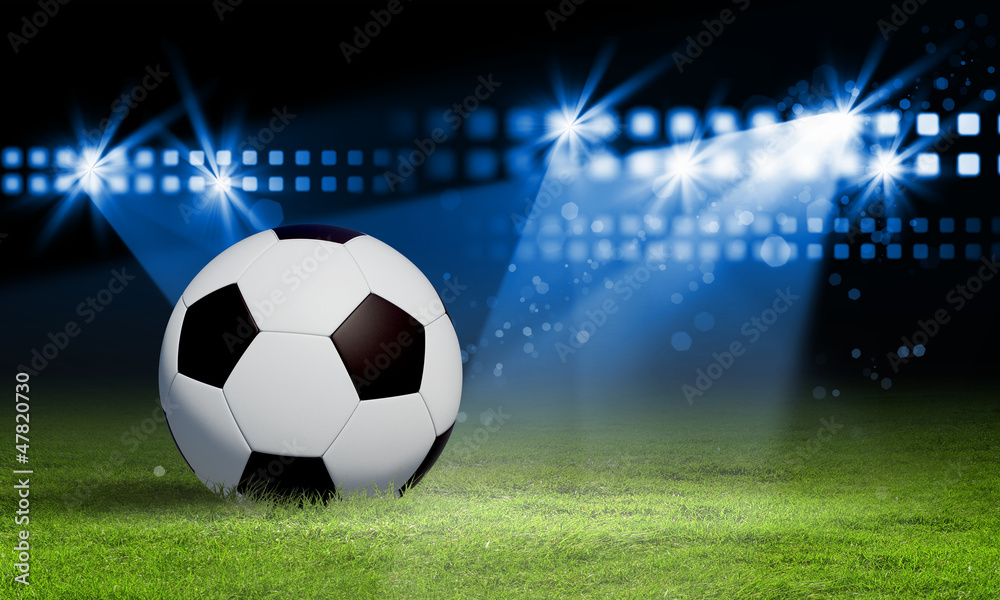 Fototapeta premium black and white soccer ball
