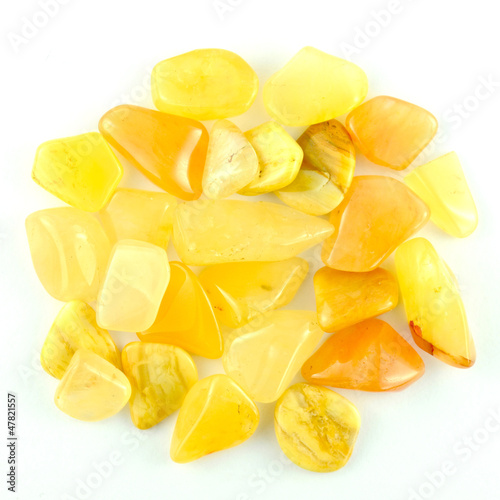 Yellow stones isolated