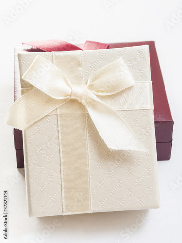 white gift box on white background © Adriana Nikolova