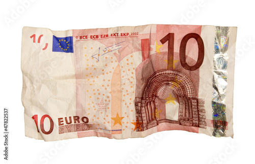 Jagged Euro bill
