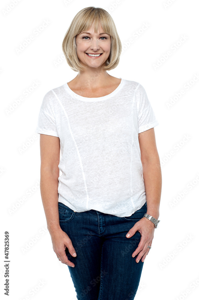 Casual portrait of fashionable caucasian woman Casual portrait of fashionable caucasian woman