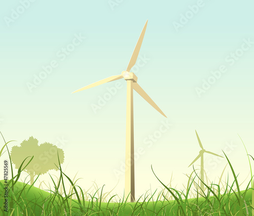 Spring And Summer Windmills Poster