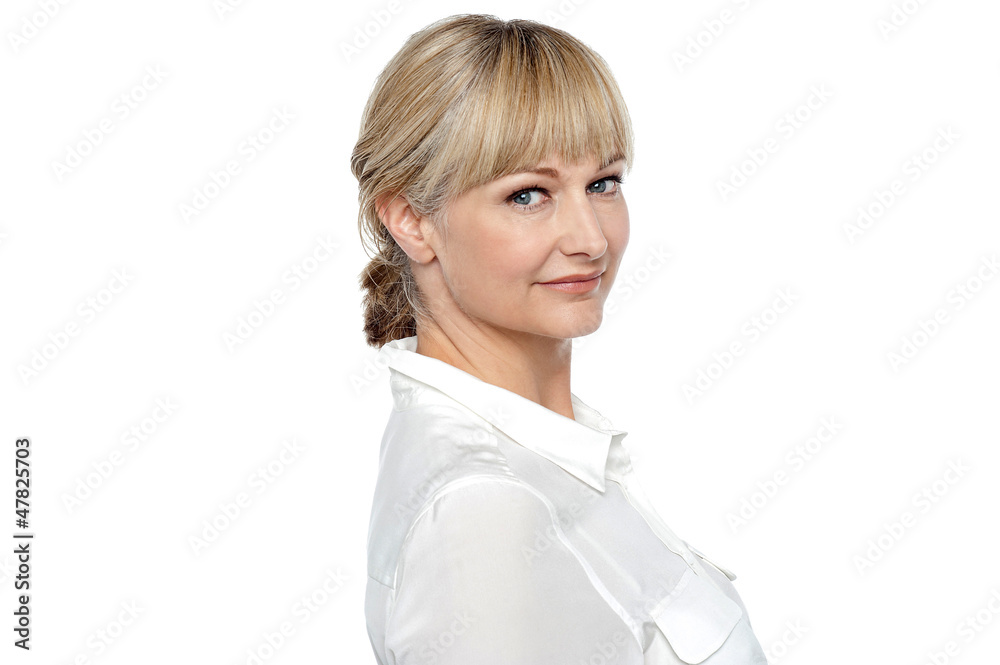 Modern corporate woman striking a stylish pose Modern corporate woman striking a stylish pose