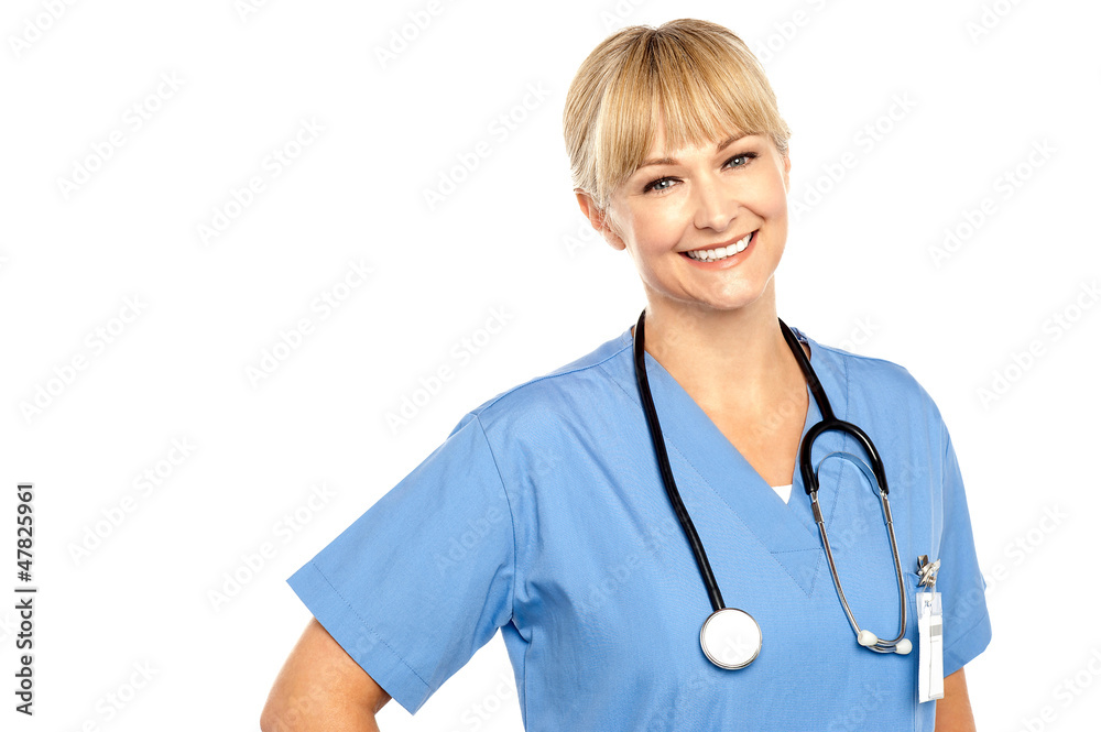 Snap shot of a charming young caucasian doctor Snap shot of a charming young caucasian doctor