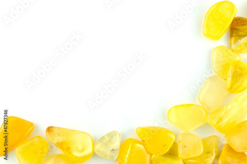 Yellow stones isolated