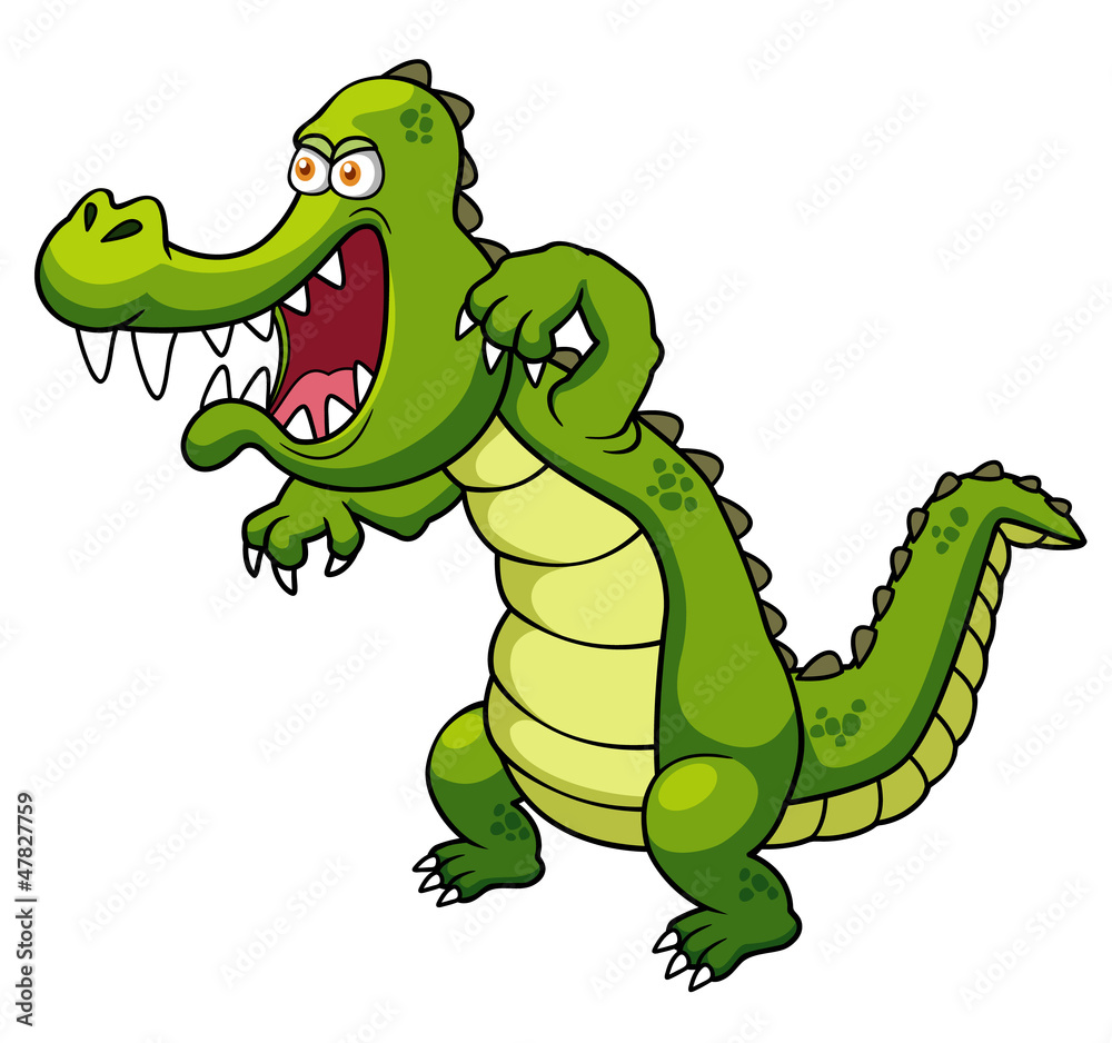 Fototapeta premium illustration of Cartoon crocodile