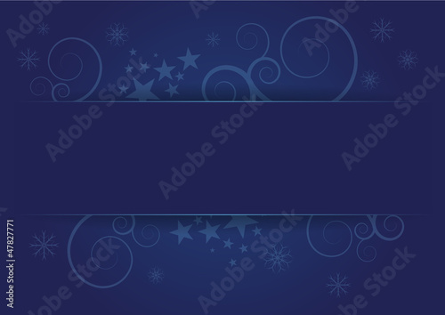Etiquette papier bleu Noël