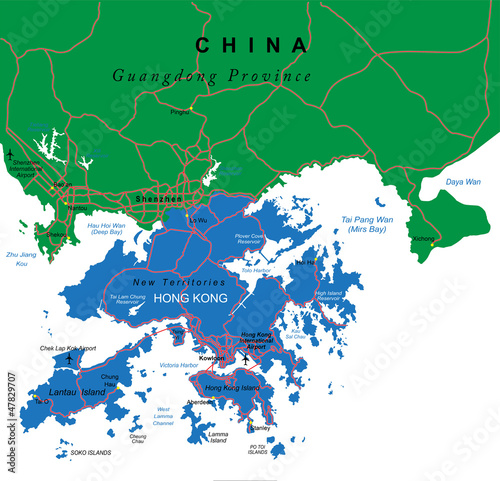 Hong Kong map