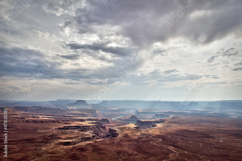 Canyonlands national park, ciel d'orage - Utah, USA