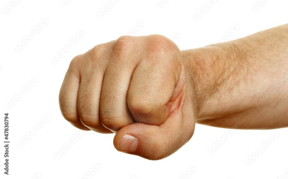 Man`s fist. Man`s fist.