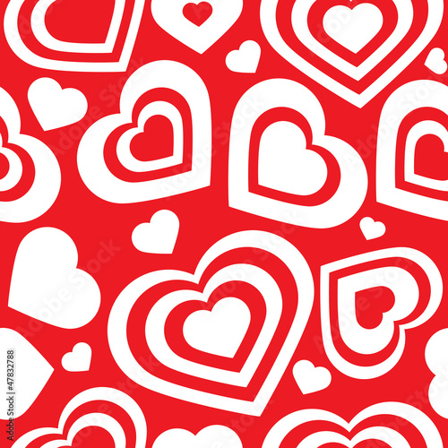 Vector seamless pattern of heart