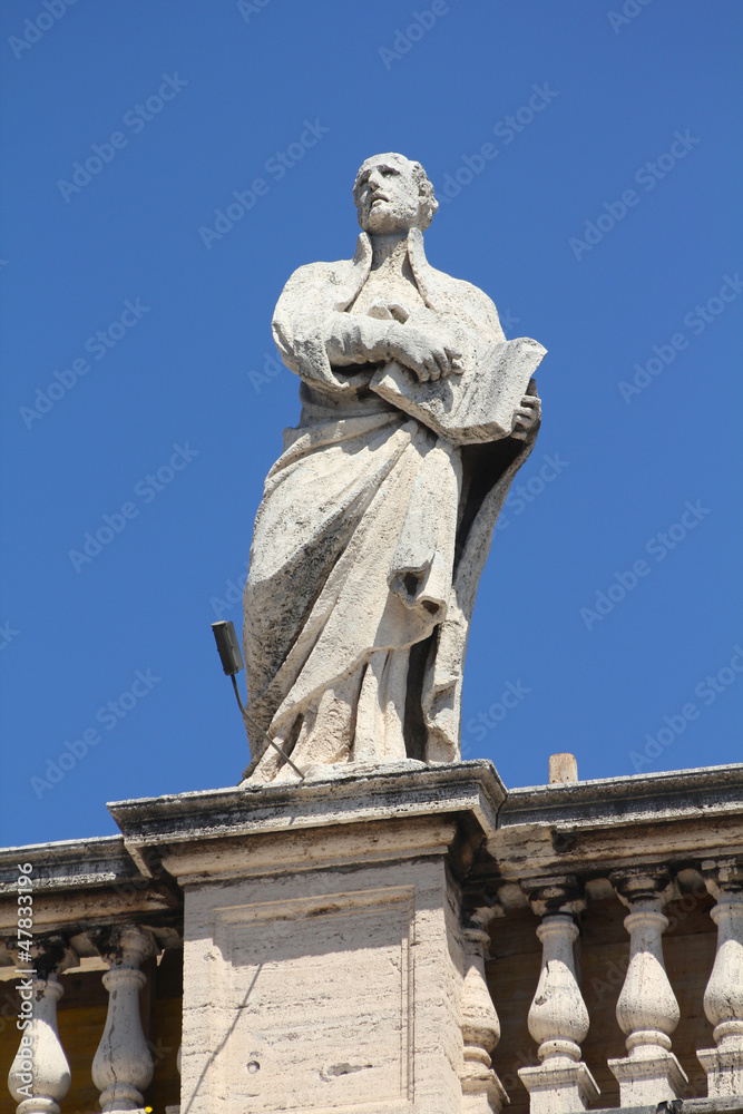 Saint Ignatius Loyola statue in Vatican colonnade