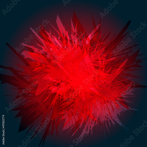 Red explosion background vector