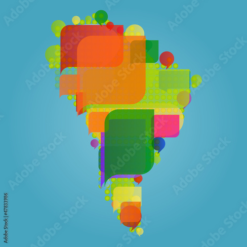 South America continent world map made