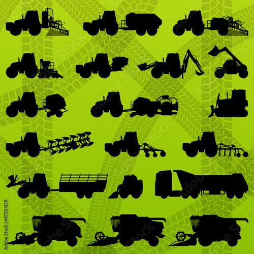 Agriculture industrial farming equipment tractors, trucks, harve