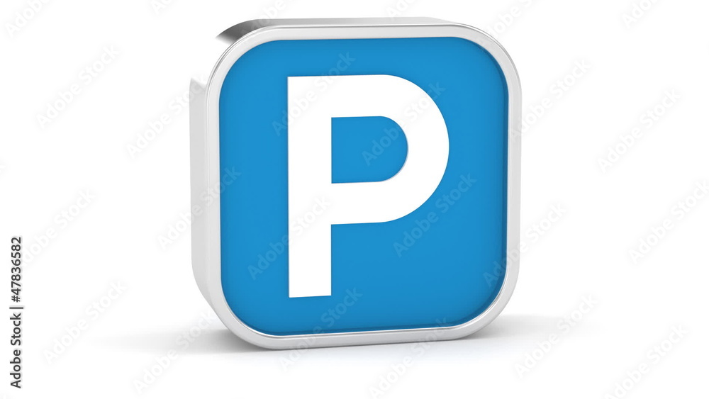 Parking sign on a white background. Parking sign on a white background.