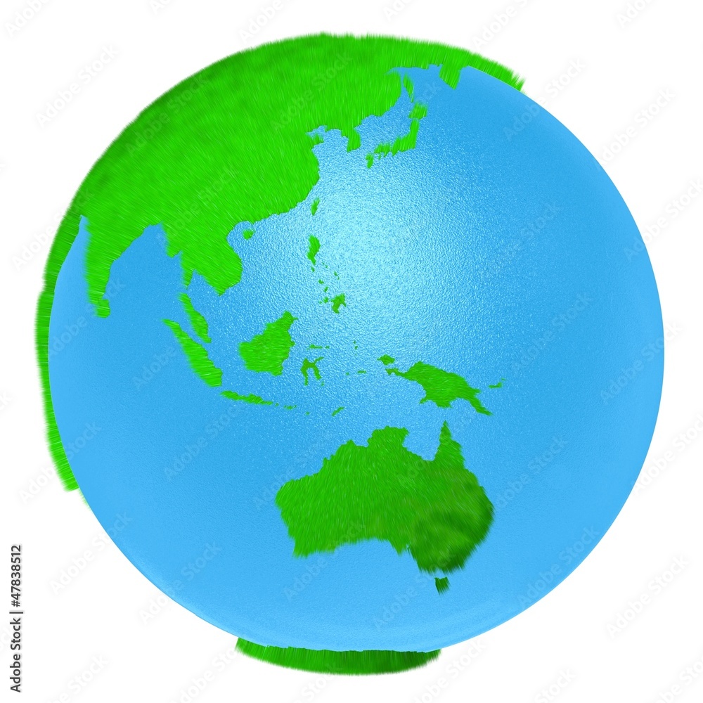 Globe of grass and water isolated Globe of grass and water isolated
