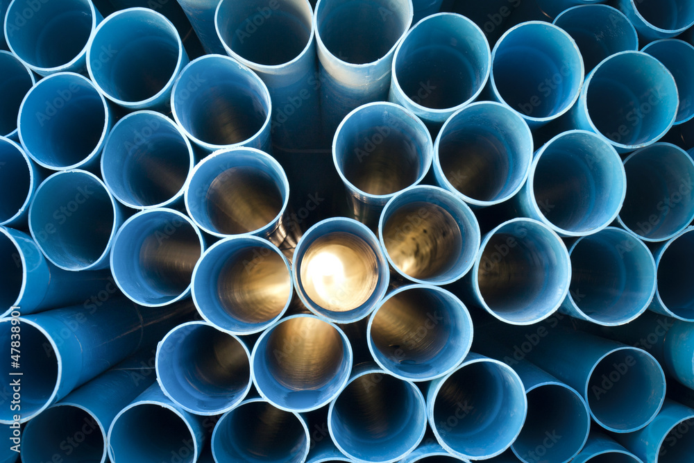 PVC pipes stack