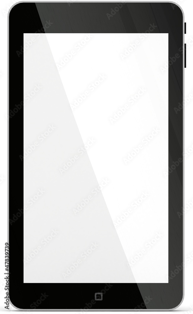 3D Black tablet pc on white 3D Black tablet pc on white
