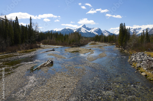 Beautiful mountain river scene