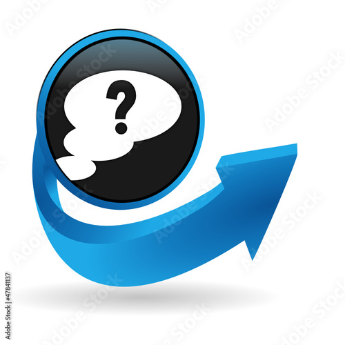 question sur bouton flêche bleue