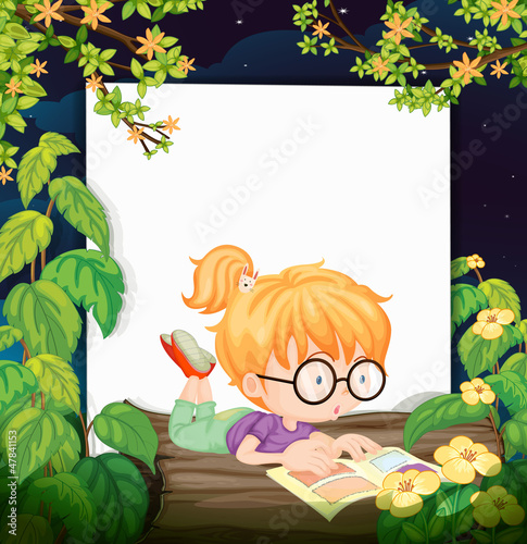 A reading girl