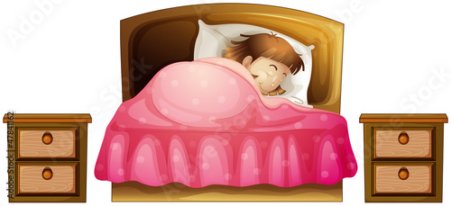 A sleeping girl