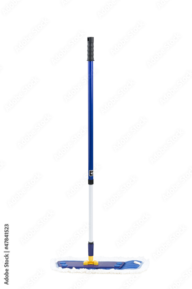 A white cloth mop the floor clean equipment A white cloth mop the floor clean equipment