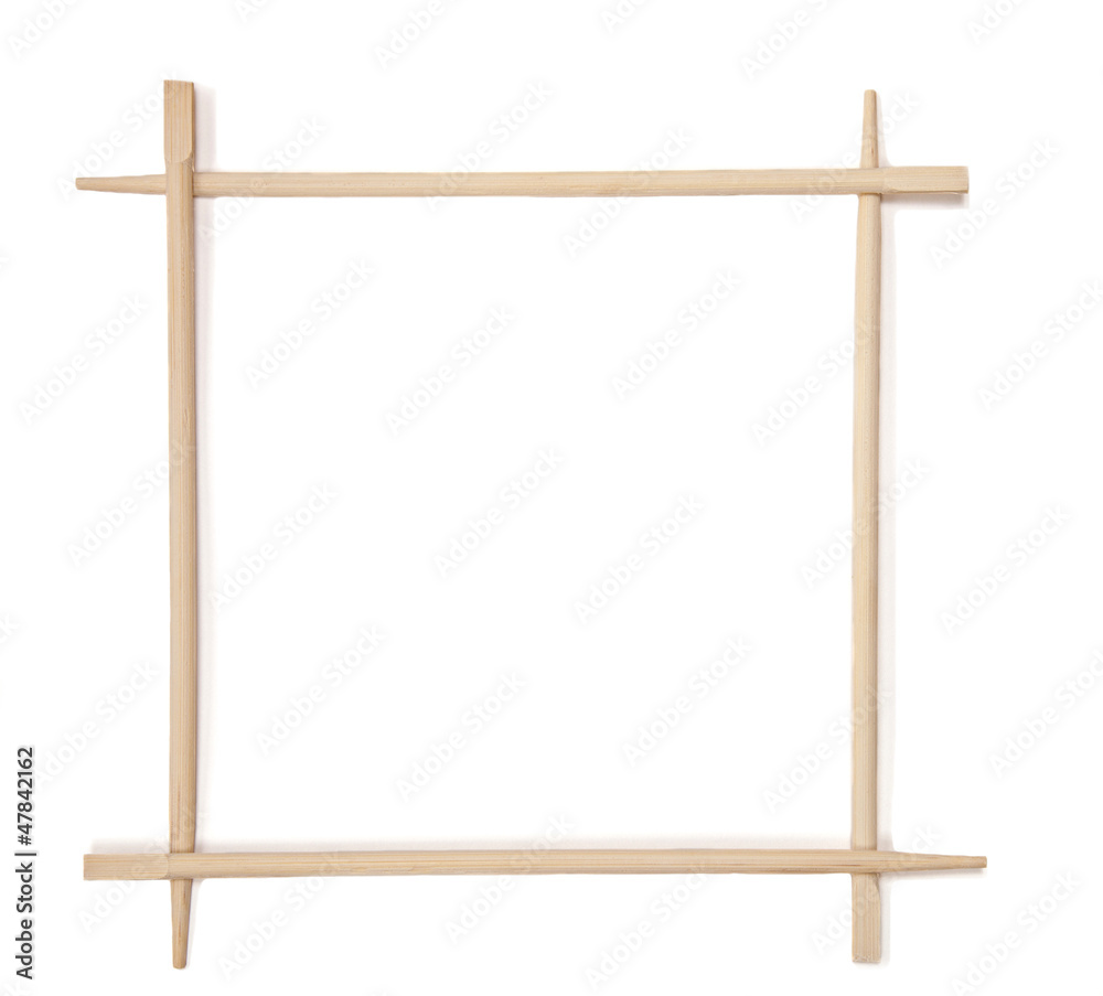 Decorative frame of bamboo chopsticks Decorative frame of bamboo chopsticks