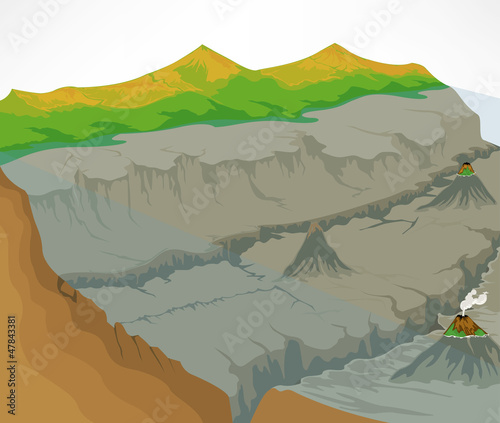 Under the ocean, and volcanoes