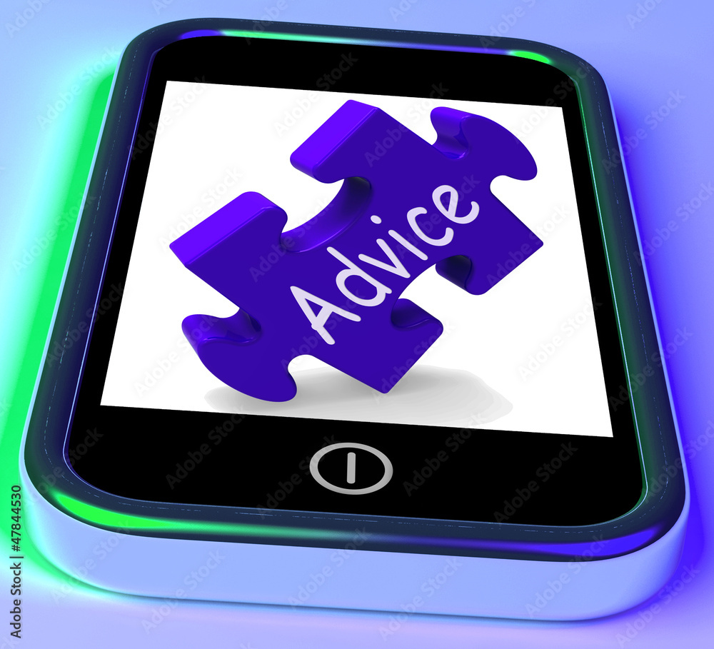 Advice On Smartphone Showing Quick Guidance Advice On Smartphone Showing Quick Guidance
