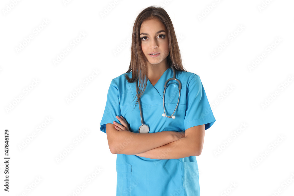 Stetoskop tutan bayan doktor hemşire Stetoskop tutan bayan doktor hemşire