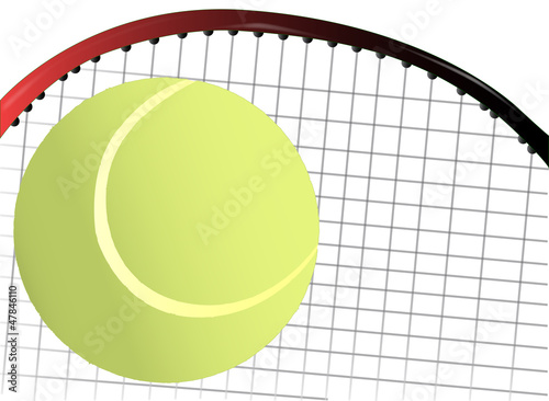 Tennis Ball and Racket