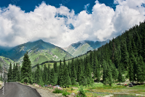 landscape summer in mountains, Central Asia