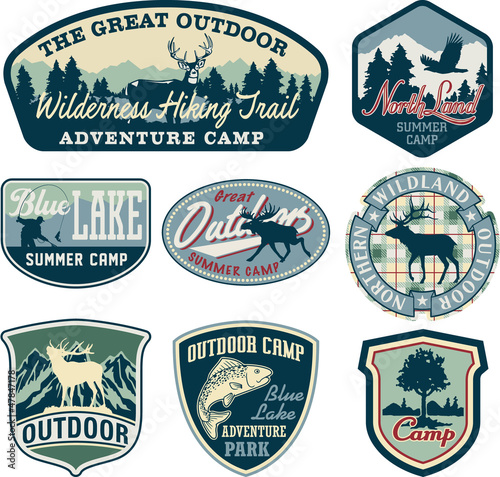 Outdoor camping badges