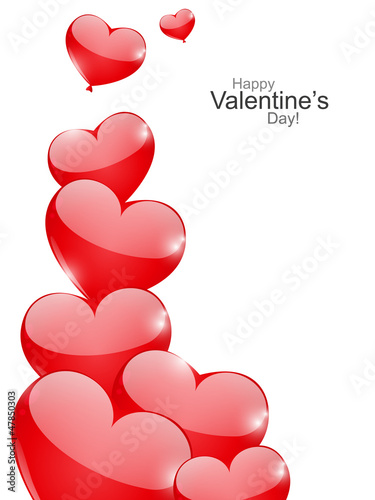 Heart balloon background